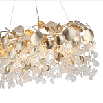 Люстра с декоративными подвесками из прозрачного стекла в форме монеток FAIRYTREE Light варинант исполнения - 9 | Loft Concept в Сочи