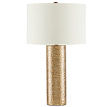 Настольная лампа золотая с цилиндрическим абажуром Golden Mosaic варинант исполнения - 2 | Loft Concept в Сочи