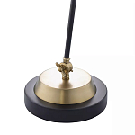 Настольная лампа с наклонным корпусом и подвижным плафоном в сочетании золотистого и чёрного цвета Work Surface Light варинант исполнения - 5 | Loft Concept в Сочи