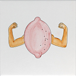 Плитка дизайнерская с узором Лимон варинант исполнения - 2 | Loft Concept в Сочи