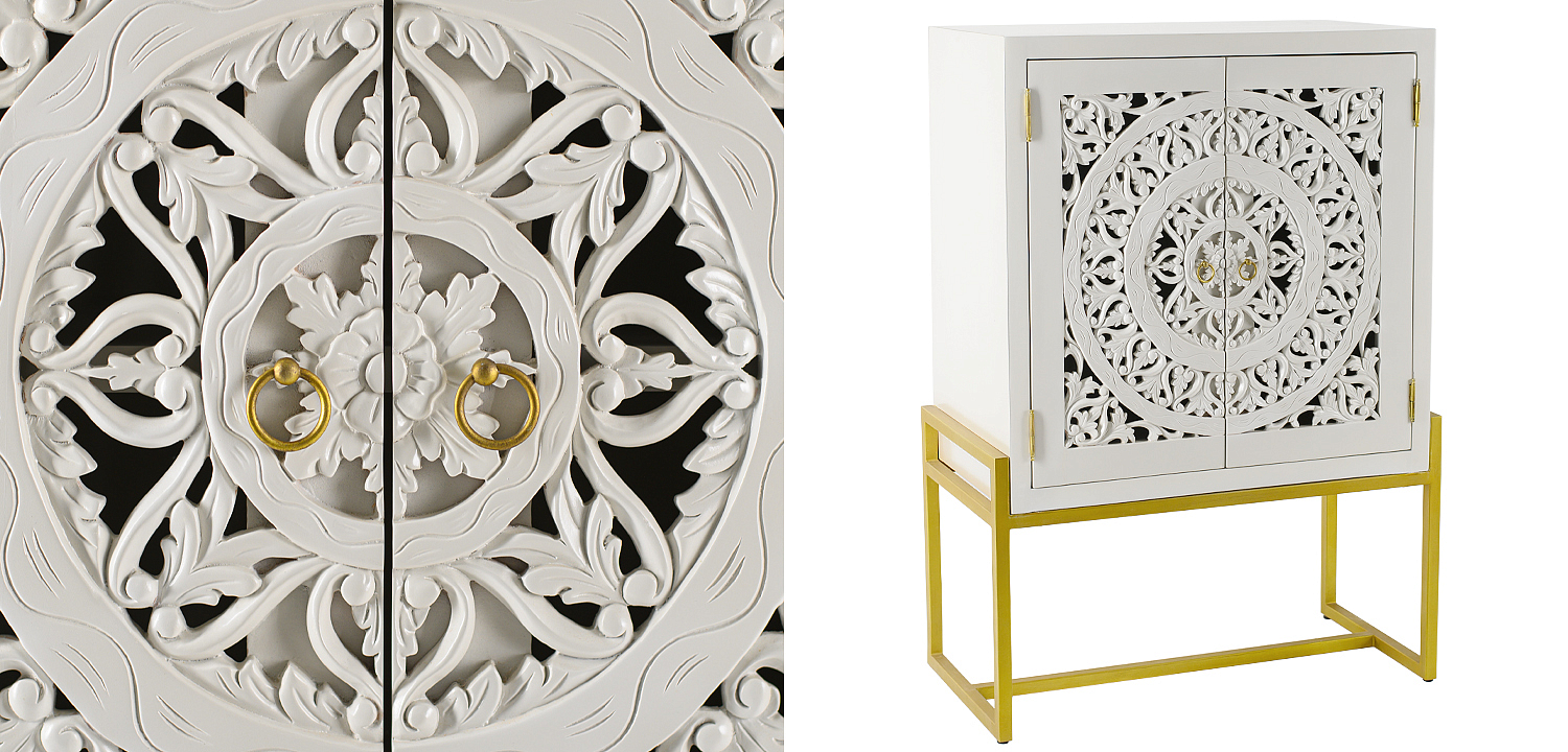Буфет с резными дверцами Ceara Lace Cabinet Буфет с резными дверцами Ceara Lace Cabinet - Loft-Concept в Сочи