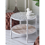 Журнальный столик из натурального дерева в винтажном стиле Openwork Coffee Table варинант исполнения - 6 | Loft Concept в Сочи