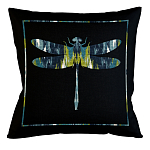 Подушка декоративная стрекоза сине-зеленый узор Ikat Pattern варинант исполнения - 1 | Loft Concept в Сочи