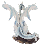 Декоративная статуэтка Белый Дракон Dragon White Statuette варинант исполнения - 2 | Loft Concept в Сочи