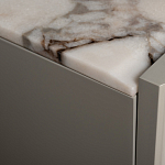 Тумба под телевизор серая с мраморной столешницей Uniqueness Marble варинант исполнения - 5 | Loft Concept в Сочи