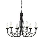 Люстра черного цвета ручной работы с канделябрами и переплетенной проволочной драпировкой Elstead Lighting варинант исполнения - 10 | Loft Concept в Сочи