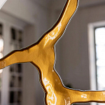 Зеркало кругле с декоративной золотой вставкой Golden Tree варинант исполнения - 5 | Loft Concept в Сочи