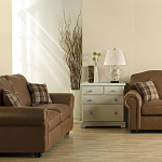 Настольная лампа с фарфоровым основанием бежевого цвета с рисунком и плиссированным абажуром на темной подставке Elstead Lighting варинант исполнения - 11 | Loft Concept в Сочи