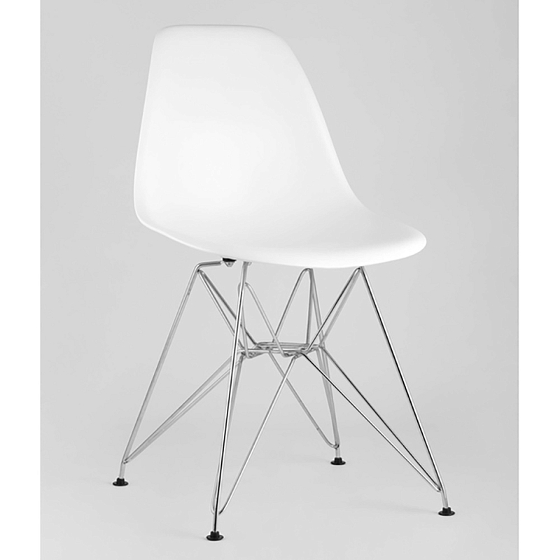 Стул Eames DSR White Белый Серебряный в Сочи | Loft Concept 