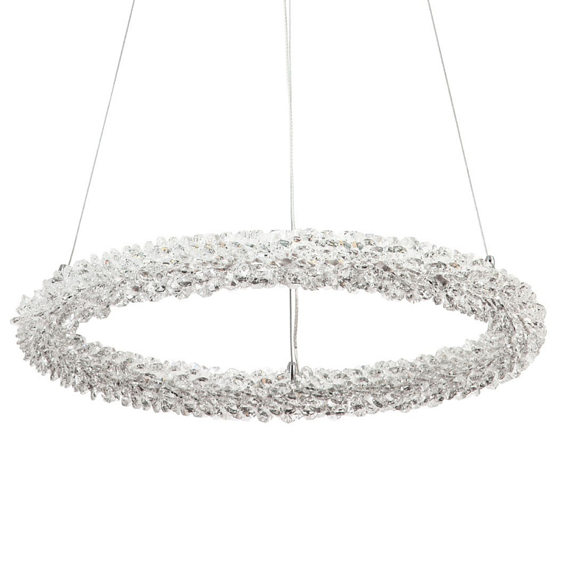 Кольцевая люстра с хрустальным декором Gilbertine Crystal Ring Chandelier Хром Прозрачный Кольцевая люстра с хрустальным декором Gilbertine Crystal Ring Chandelier Хром Прозрачный в Сочи | Loft Concept