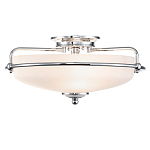 Потолочный светильник со стеклянным плафоном на изогнутых кронштейнах Quoizel  варинант исполнения - 7 | Loft Concept в Сочи