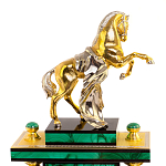 Настольный письменный набор из малахита с декором в виде лошади Leader Organizer варинант исполнения - 2 | Loft Concept в Сочи