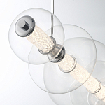 Подвесной светильник линейный с прозрачными стеклянными шарами разного диаметра Eurofase варинант исполнения - 5 | Loft Concept в Сочи