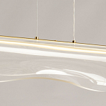 Люстра линейная с прозрачным волнообразным плафоном Wave Line варинант исполнения - 10 | Loft Concept в Сочи