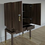 Кабинетный шкаф Elsa Dreams Walnut с 2-мя ящиками варинант исполнения - 1 | Loft Concept в Сочи