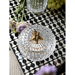 Конфетница прозрачная стеклянная на бронзовых ножках в виде морских коньков с крышкой в виде ракушки Eden Garden варинант исполнения - 4 | Loft Concept в Сочи