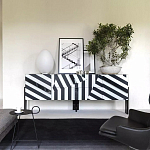 Дизайнерский комод в чёрно-белую полоску Ziqqurat варинант исполнения - 2 | Loft Concept в Сочи