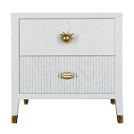 Тумба прикроватная с двумя ящиками Elsa Dreams White варинант исполнения - 5 | Loft Concept в Сочи