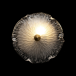 Бра в форме прозрачного стеклянного цветка с рельефной текстурой Textured Glass варинант исполнения - 4 | Loft Concept в Сочи