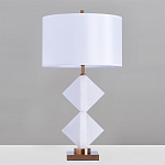 Настольная лампа белая на фигурном основании Aerial Geometry варинант исполнения - 3 | Loft Concept в Сочи