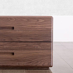 Прикроватный столик деревянный с 2-мя ящиками Moon Walnut Furniture варинант исполнения - 2 | Loft Concept в Сочи