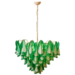 Люстра из стеклянных зеленых лепестков Petalled Illuminator варинант исполнения - 3 | Loft Concept в Сочи