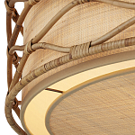 Подвесной светильник  из кованого железа и абажуром из ротанга Wicker Furniture варинант исполнения - 2 | Loft Concept в Сочи