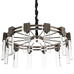 Люстра с прямоугольными хрустальными плафонами Glass Rectangles Chrome Chandelier 60 варинант исполнения - 1 | Loft Concept в Сочи