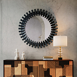 Настольная лампа с чашеобразными дисками на корпусе Glowing Waterfall варинант исполнения - 4 | Loft Concept в Сочи