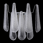 Бра с подвесками из рифленного стекла в форме капель на основании цвета хром Textured Glass варинант исполнения - 2 | Loft Concept в Сочи