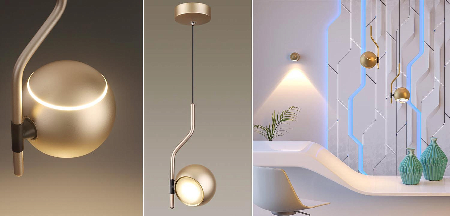 Подвесной светильник Auge Horst Gold Подвесной светильник Auge Horst Gold - Loft-Concept в Сочи
