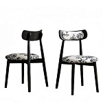 Стул обеденный деревянный с цветочной обивкой Foshan Chair варинант исполнения - 1 | Loft Concept в Сочи