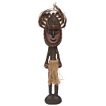 Деревянная статуэтка Абориген в маске с перьями Aborigine Mask Figurine варинант исполнения - 1 | Loft Concept в Сочи