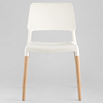 Пластиковый стул на ножках из массива бука Ferret White варинант исполнения - 3 | Loft Concept в Сочи