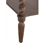 Приставной столик деревянный с резными ножками и нижней полкой Vintage Side Table Brown Wood варинант исполнения - 4 | Loft Concept в Сочи