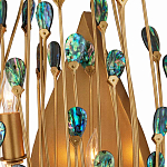 Бра настенное золотое с декором из бирюзовых элементов Peacock Tail варинант исполнения - 1 | Loft Concept в Сочи