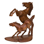 Статуэтка из дерева в виде лошадей Scowns варинант исполнения - 1 | Loft Concept в Сочи