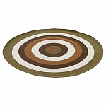 Ковер круглый из хлопка с контрастным узором Bullseye 150 варинант исполнения - 1 | Loft Concept в Сочи