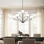 Люстра с белыми стеклянными плафонами в форме цилиндра Feiss варинант исполнения - 7 | Loft Concept в Сочи