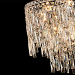 Люстра подвесная с хрустальными подвесками и металлическим основанием цвета Хром Ludivine Lighting варинант исполнения - 5 | Loft Concept в Сочи