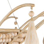 Люстра из деревянных бусин с подвесками в виде капель Wooden Beads варинант исполнения - 3 | Loft Concept в Сочи