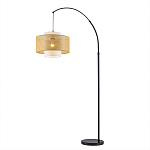 Торшер с декоративным поясом из плетеного бамбука Biuloggicu варинант исполнения - 1 | Loft Concept в Сочи