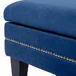 Мягкая банкетка на черных ножках с зоной для хранения Casket Blue варинант исполнения - 3 | Loft Concept в Сочи