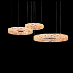 Люстра из 3-х колец с текстурной огранкой Reflection of Reality варинант исполнения - 1 | Loft Concept в Сочи