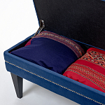 Мягкая банкетка на черных ножках с зоной для хранения Casket Blue варинант исполнения - 4 | Loft Concept в Сочи