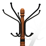 Вешалка напольная деревянная с черными металлическими крючками Noble Branches варинант исполнения - 2 | Loft Concept в Сочи