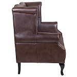 Диван из натуральной кожи на 4-х деревянных ножках из массива бука Thomas Seating brown варинант исполнения - 2 | Loft Concept в Сочи