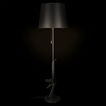 Торшер с черным абажуром и оригинальной ножкой в форме автомата Flos варинант исполнения - 1 | Loft Concept в Сочи