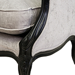Кресло Ava Classical Armchair black and grey velour варинант исполнения - 4 | Loft Concept в Сочи