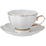 Чайный сервиз из фарфора со стразами на 6 персон 15 предметов Shine Porcelain варинант исполнения - 1 | Loft Concept в Сочи